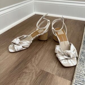 Dolce Vita Cream and Tan Bow Heels